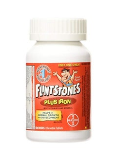 Flintstones Vitamins Plus Iron Multivitamins And Mineral Dietary Supplement - 60 Chewable Tablets  - Image 1