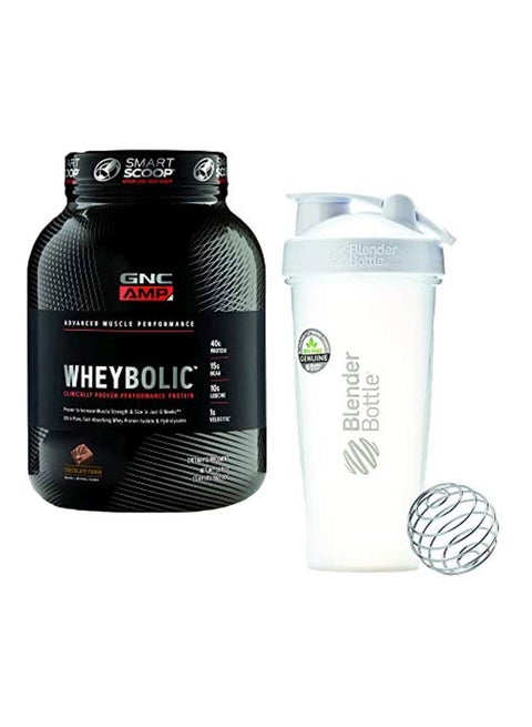 2-Piece Wheybolic Starter Dietary Supplement - Chocolate Fudge With Blender Bottle Kit