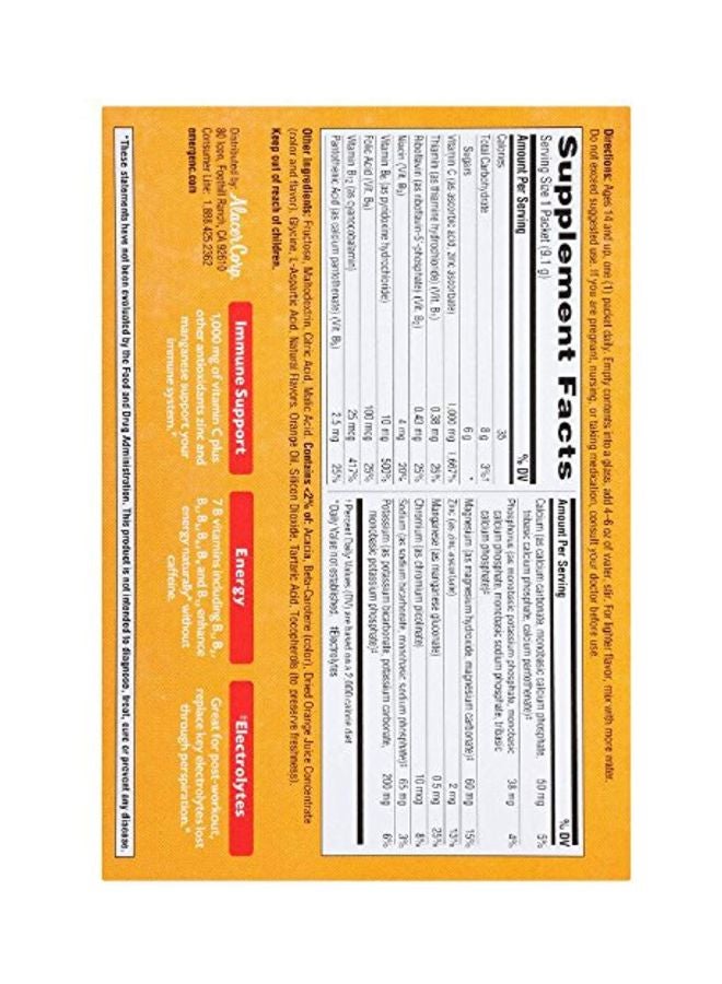 Emergen-C Pack Of 3 Vitamin-C Super Orange Dietary Supplement  - Image 2