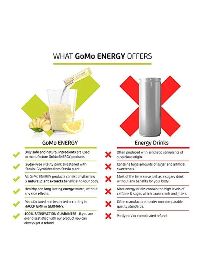 GoMo - Energy Drink Mix Dietary Supplement - Ginger Flash - Image 1