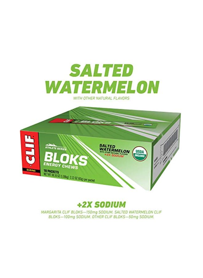Clif Bar 18-Piece Bloks Energy Chews - Salted Watermelon - Image 2