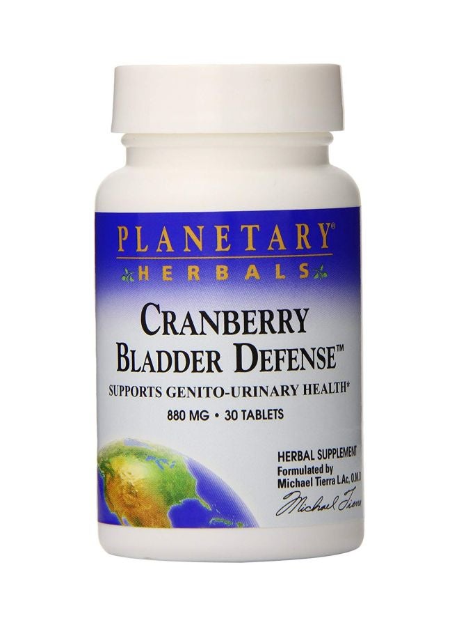 PLANETARY HERBALS Cranberry Bladder Defense - 30 Tablets 