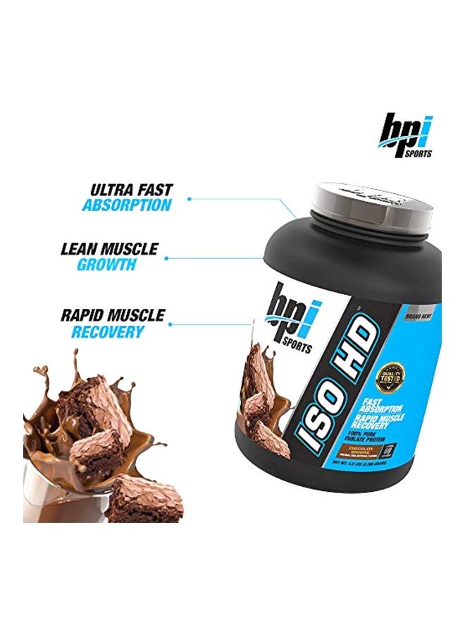 BPI SPORTS ISO HD Fast Absorption Rapid Muscle Recovery Pure isolate Protein Chocolate Brownie 4.9 LB - Image 2