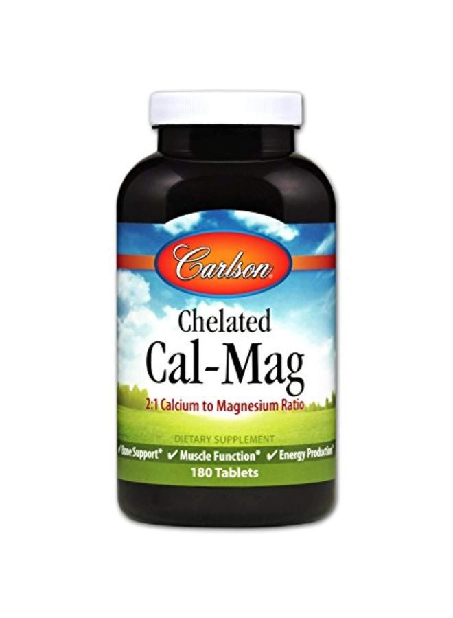 كارلسون مكمل غذائي من الكالسيوم والماغنسيوم لدعم العظام - 180 قرصاً - Image 1