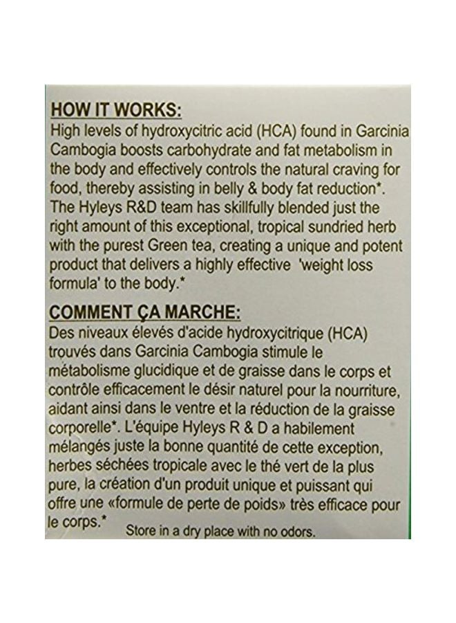 HYLEYS Garcinia Cambogia With Green Tea Pomegranate Flavor 25 Foil Envelope Tea Bags - Image 5