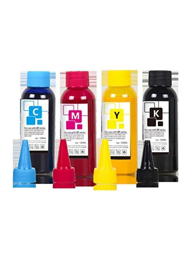Asta 4-Piece Refill Inks For Epson Printer 100ml Black/Cyan/Yellow  - Image 3