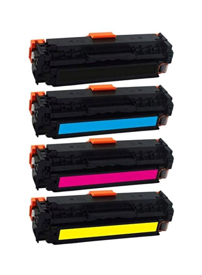 طقم خراطيش حبر لطابعة الليزر من 4 قطع متعدد الألوان