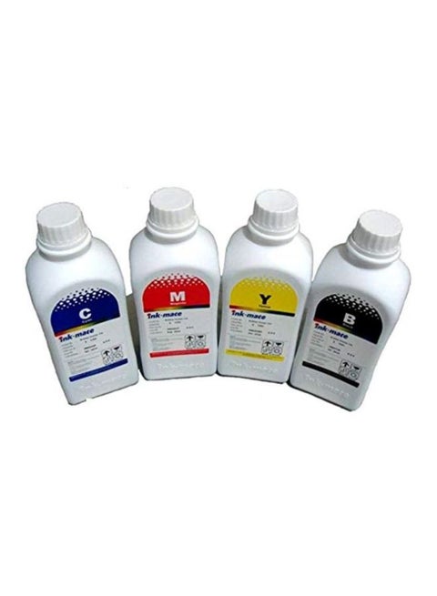 4-Piece Printer Refill Ink Set 1000ml Multicolour