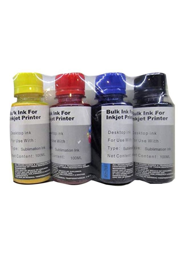 Sublimation Ink Cartridge For Inkjet Printer 100ml Black/Blue/Red 