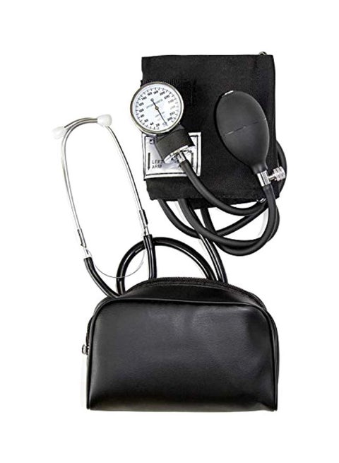 Manual Home Blood Pressure Monitor Kit With Large Adult Cuff And Stethoscope