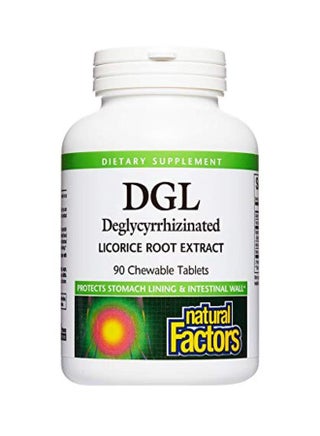 DGL Deglycyrrhizinated Licorice Root Extract 400mg - 90 Chewable Tablets - v1574768808/N32284771A_1