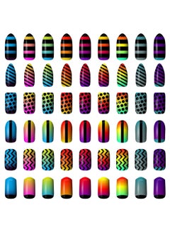 36-Sheet French Design Nail Art Stencil Stickers Black/White - v1574768977/N32280365A_2