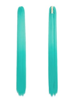 2 Clip On Ponytail Cosplay Costume Wig Green 48inch