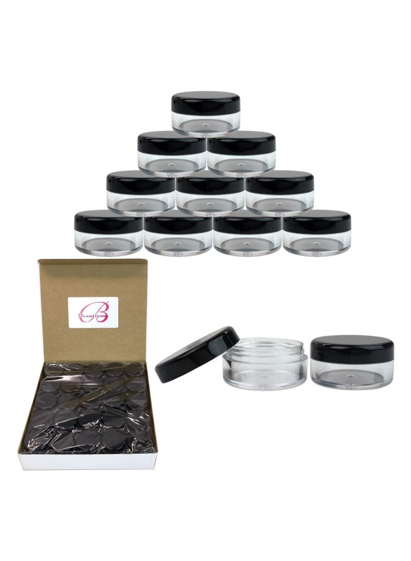 Beauticom 50-Piece Cosmetic Container Set Clear/Black - Image 2