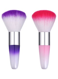 eBoot 2-Piece Soft Dust Remover Makeup Brush Set Multicolour  - Image 1