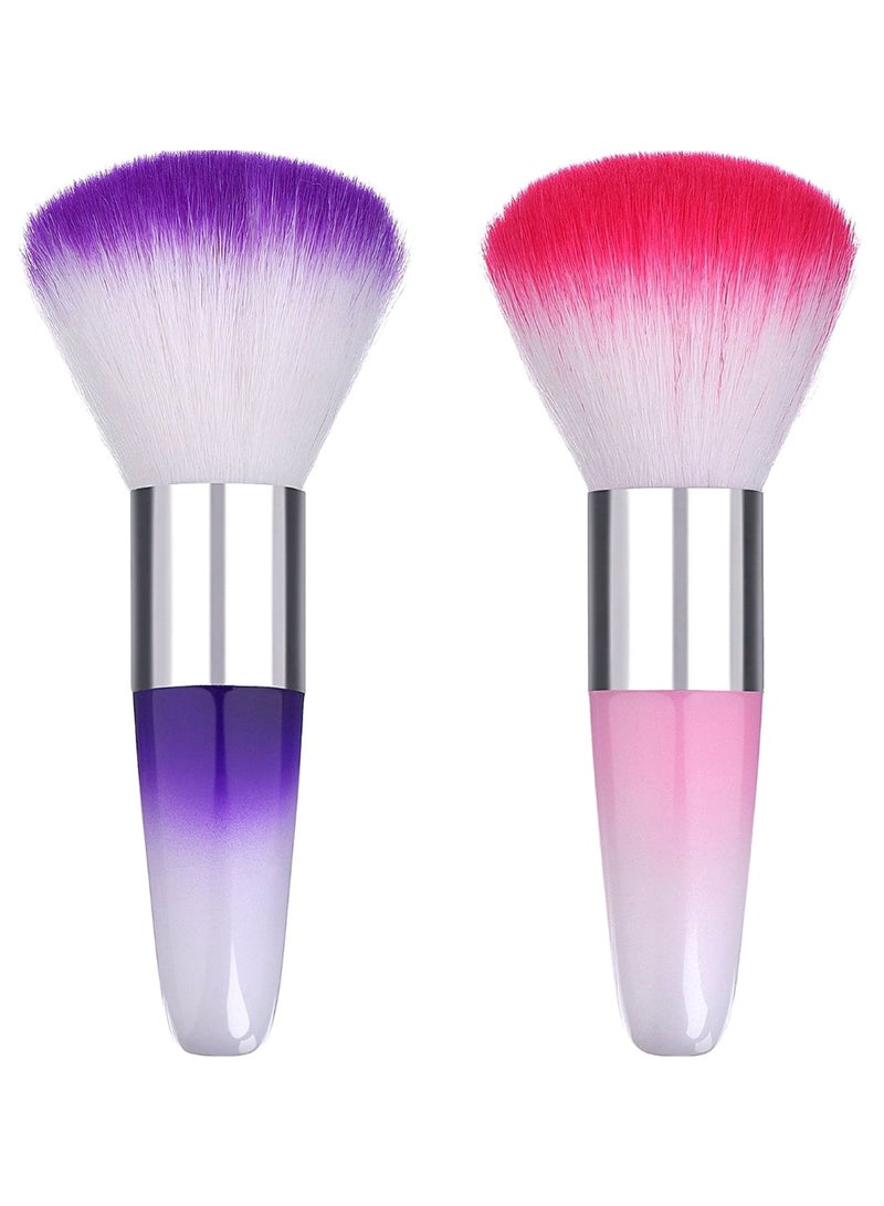 eBoot - 2-Piece Soft Dust Remover Makeup Brush Set Multicolour - Image 1