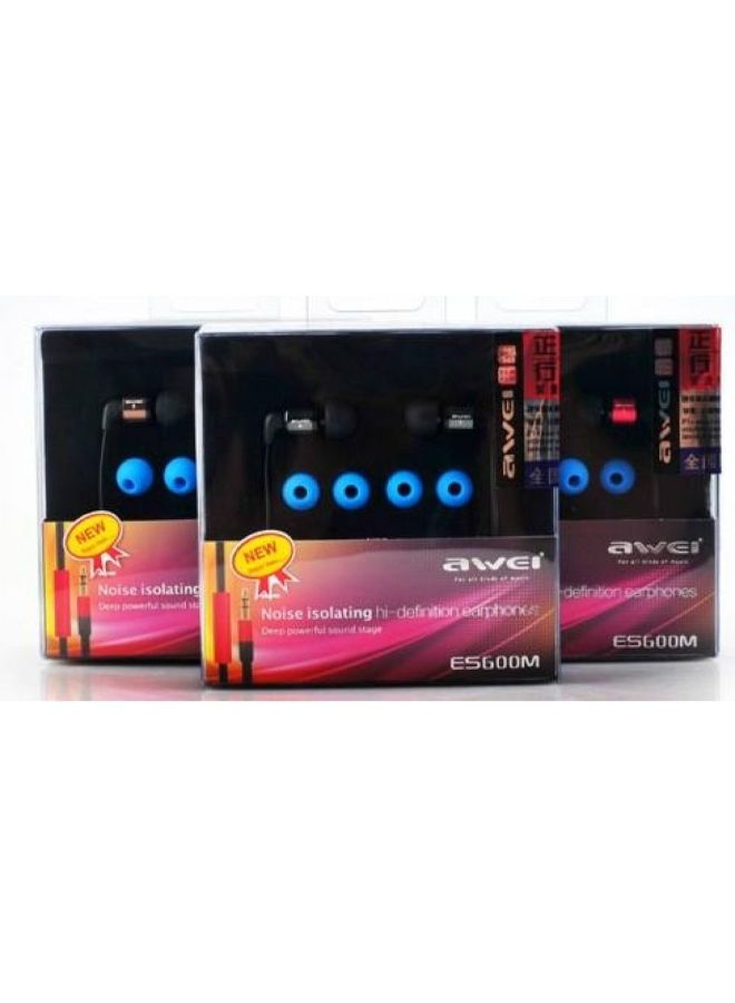 Awei Wired In-Ear Headphones With 3.5mm HiFi High Definition Black - Image 2