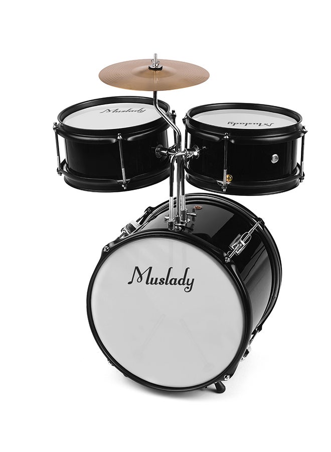 Muslady 3-Piece Drum Set With Cymbal Drumsticks  And Adjustable Stool  - Image 2
