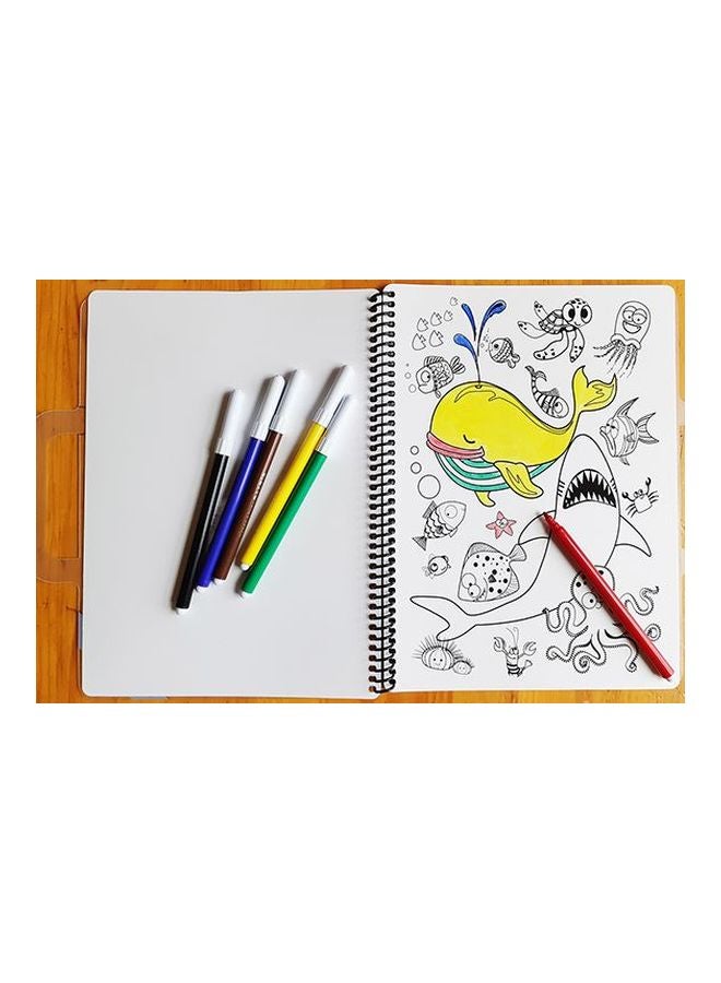 فاني مات بساط تلوين قابل لإعادة الاستخدام أبيض/أسود/أخضر - Image 3