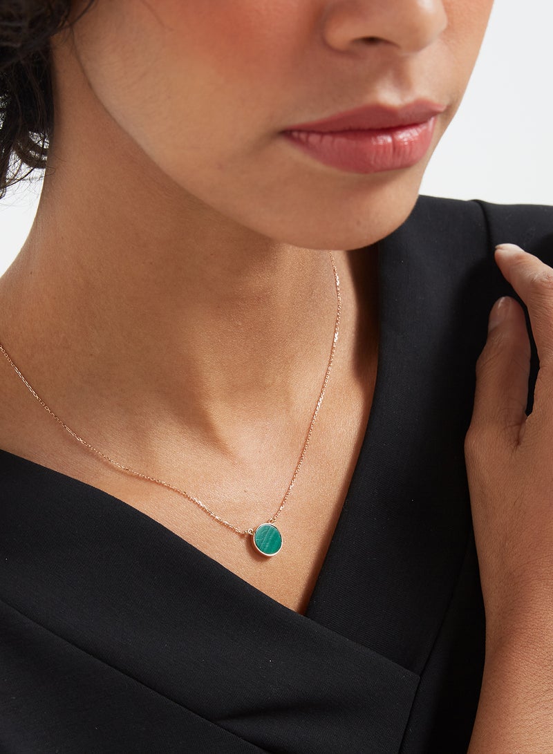 Capri Gold 18 Karat Gold Black Onyx Single Stone Necklace - Image 5