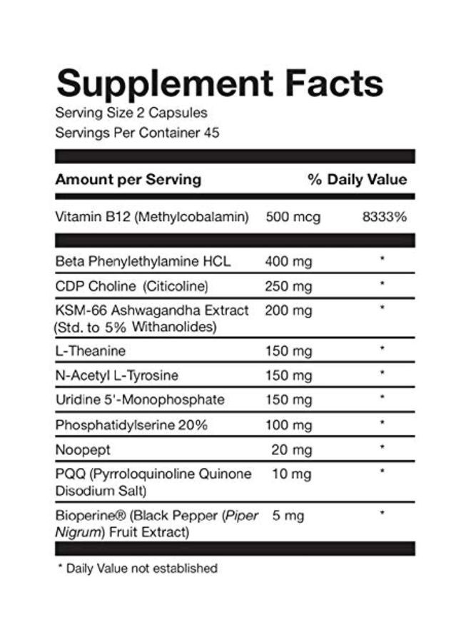 Gold Brain Function Capacity Performance Dietary Supplement - 90 Capsules