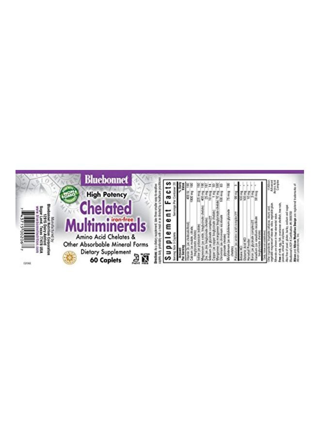 Bluebonnet - High Potency Chelated Multiminerals - 60 Caplets - Image 1