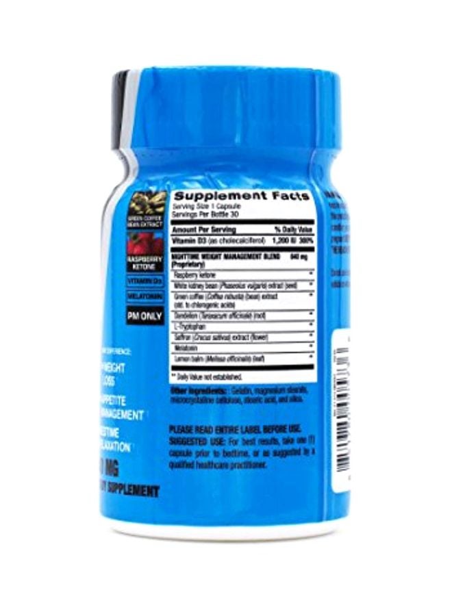 BPI SPORTS Nite Burn Nighttime Weight Management 640mg - 30 Capsules - Image 2