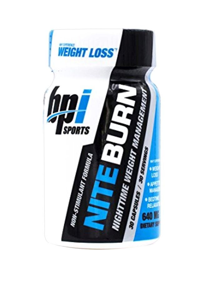 BPI SPORTS Nite Burn Nighttime Weight Management 640mg - 30 Capsules - Image 1