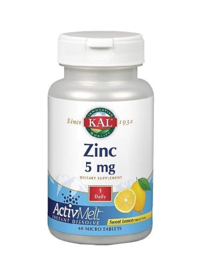 KAL Zinc Activ Melt 5 mg - 60 Micro Tablets