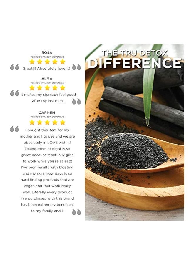 TRU Supplements Detox Activated Charcoal Dietary Supplement - 120 Capsules - Image 5