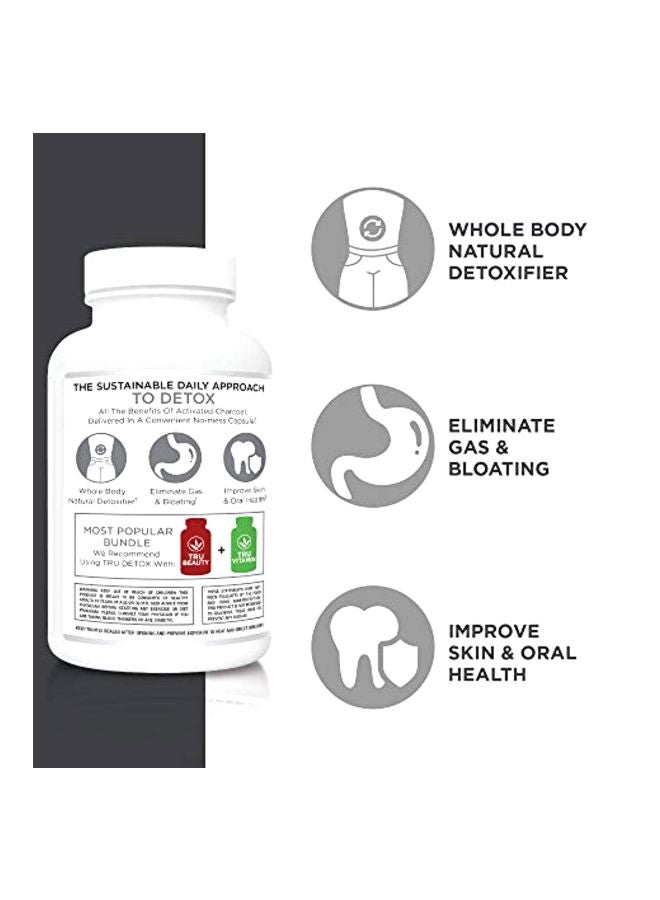 TRU Supplements Detox Activated Charcoal Dietary Supplement - 120 Capsules - Image 4