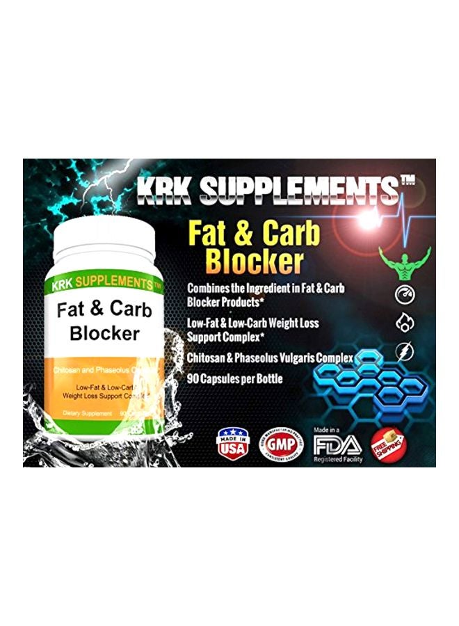 KRK SUPPLEMENTS Fat And Carb Blocker With Chitosan And Phaseolus Complex - 90 Capsules - Image 3