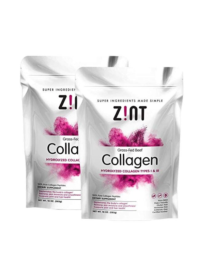 مجموعة من عبوتي مكمل غذائي بِبْتِيدَات كولاجين من البروتين المحلل بالماء من حيواناتٍ تتغذى على العشب