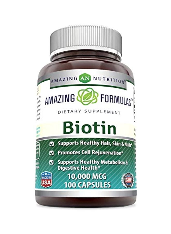 Amazing Nutrition Biotin Supplement 10000mcg - 100 Capsules - Image 1