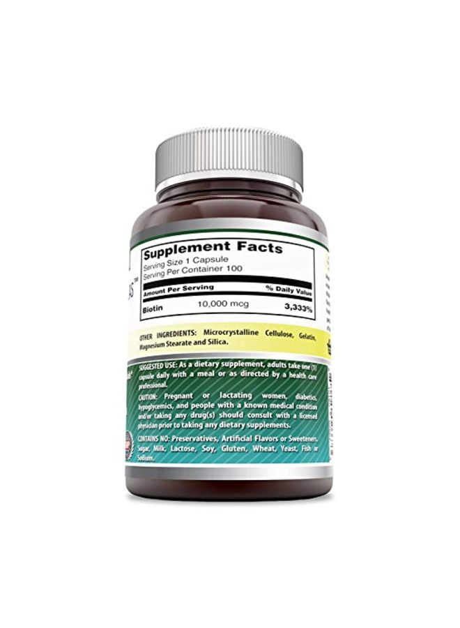 Amazing Nutrition Biotin Supplement 10000mcg - 100 Capsules - Image 3