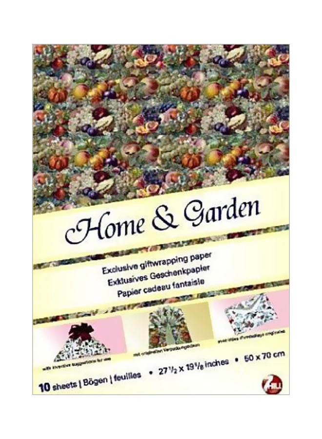 10-Sheet Home And Garden Gift Wrapping Paper Paperback English by 7Hill - 9-1-2011 