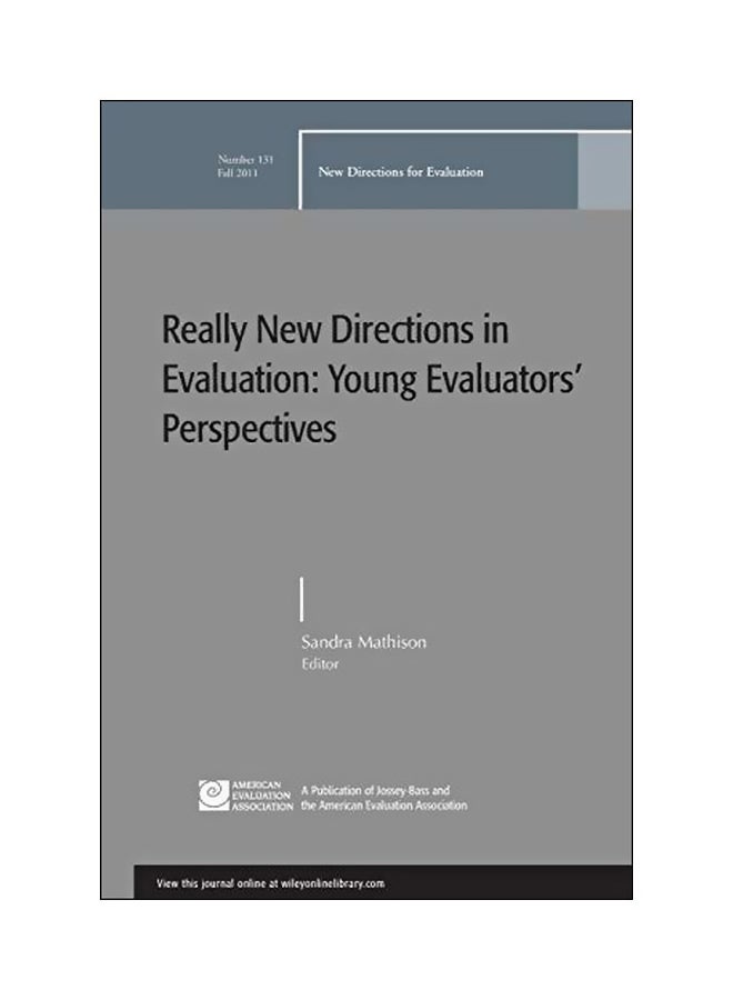 null - Really New Directions In Evaluation: Young Evaluators' Perspectives: New Directions For Evaluation, Number 131 paperback english - 10-18-2011 - Image 1
