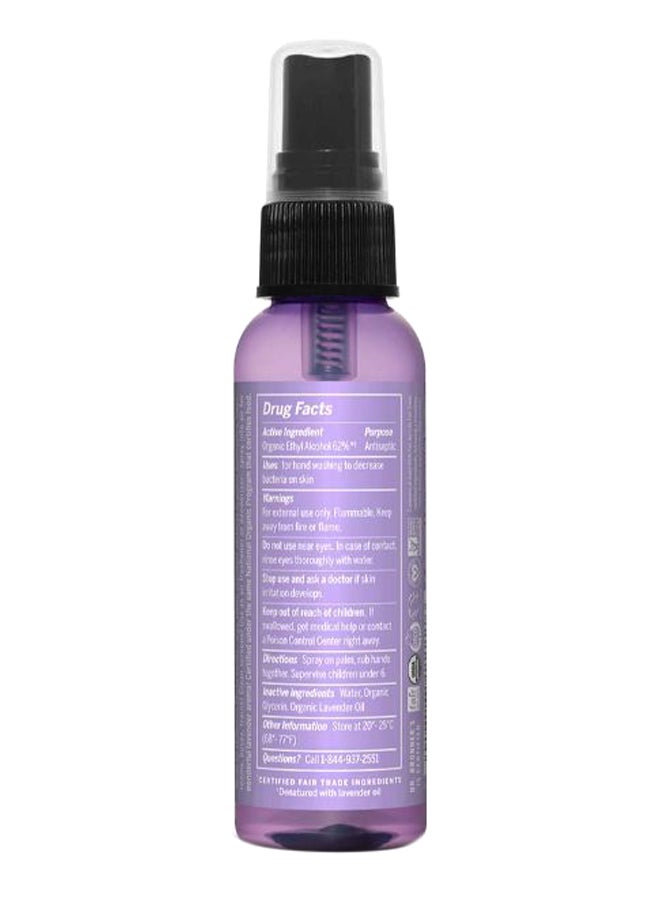 Dr. Bronner's - Pack Of 2 Lavender Organic Hand Sanitizer Spray Set 2 x 59ml - Image 1