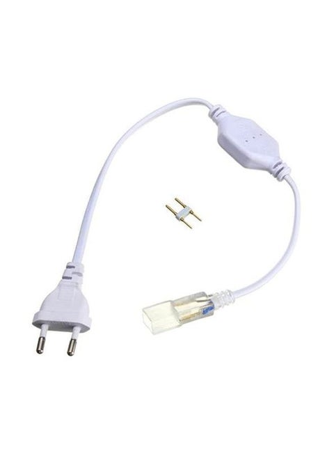 AC Power Plug Connector For LED Strip White