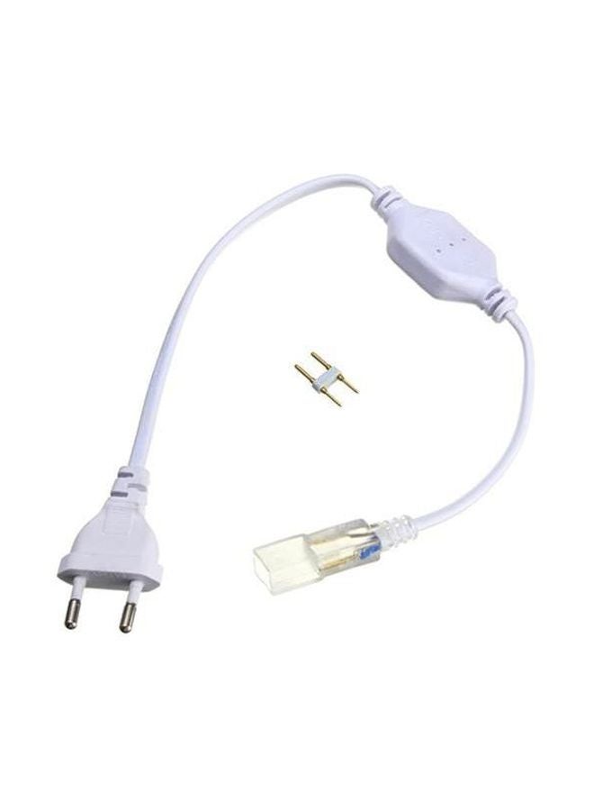 AC Power Plug Connector For LED Strip White