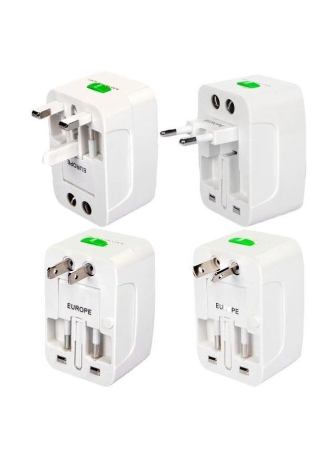 Generic - Universal Travel Power Socket Adapter White - Image 1