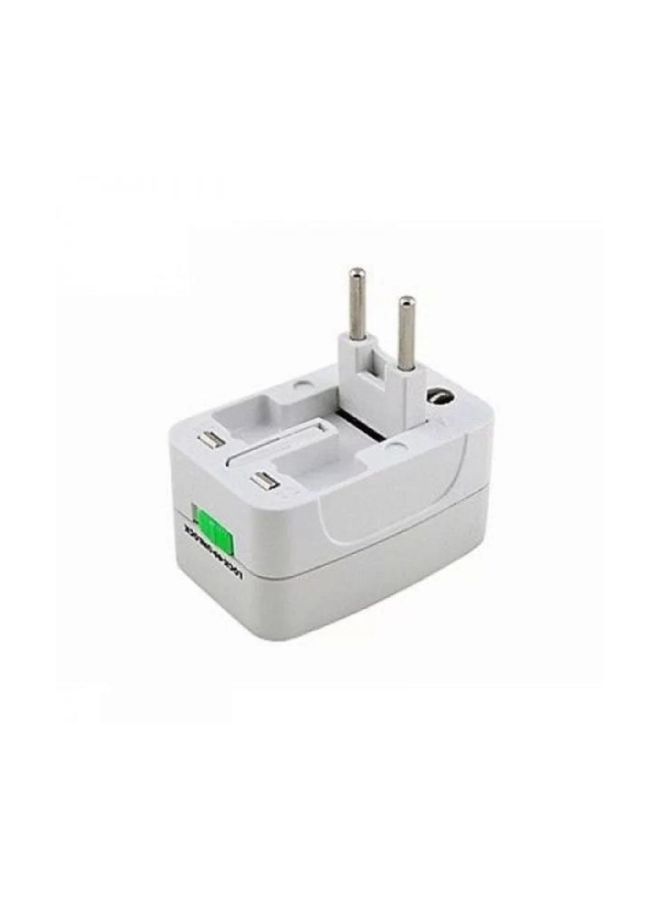 Generic - Universal Travel Power Socket Adapter White - Image 1