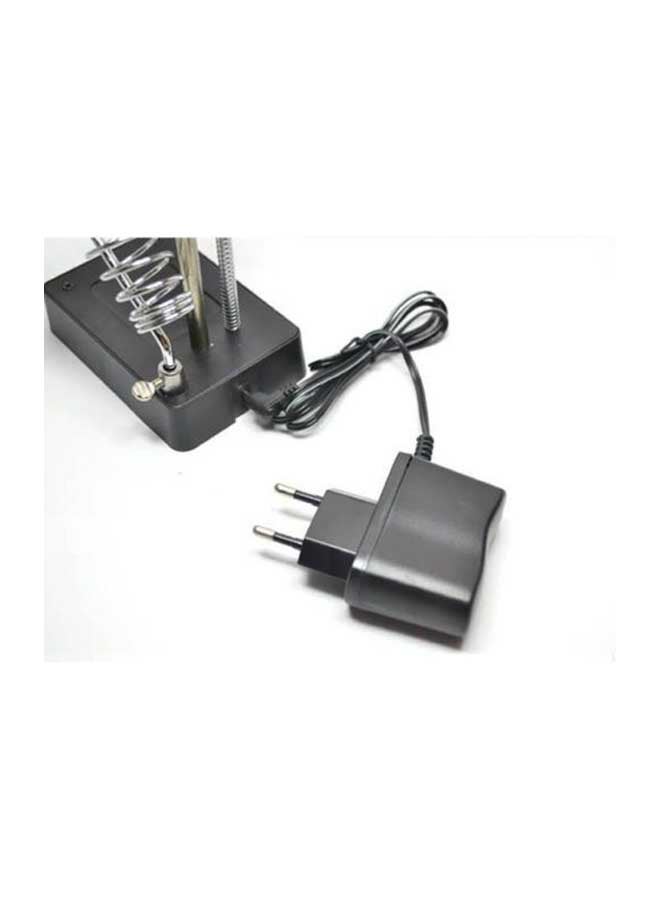 LED Light Magnifier With Soldering Iron Stand Black - Image 4