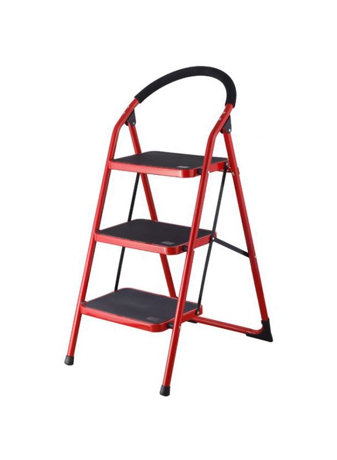Generic - 3-Step Folding Step Ladder Black/Red - Image 1