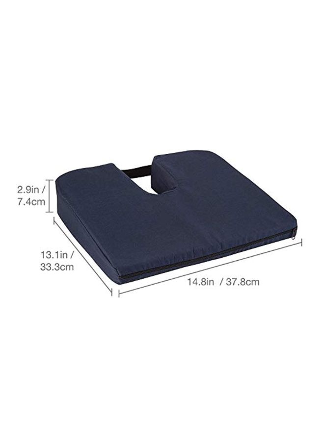 Duro-Med - Orthopedic Coccyx Foam Cushion Blue 14.8x13.1x2.9inch - Image 1