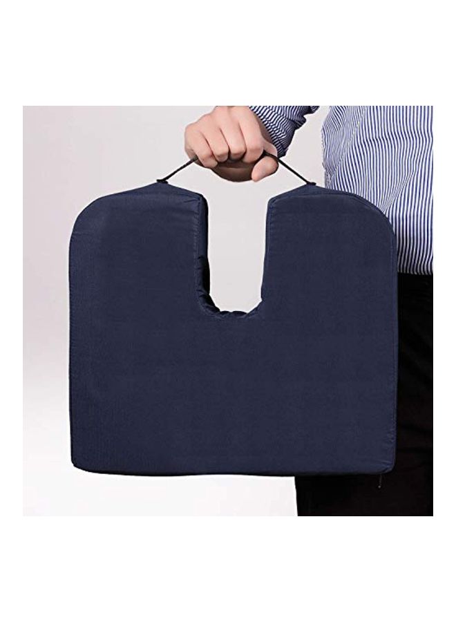 Duro-Med - Orthopedic Coccyx Foam Cushion Blue 14.8x13.1x2.9inch - Image 1
