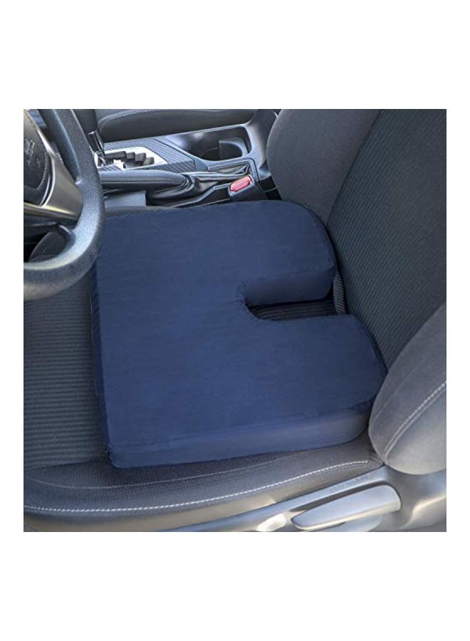 Duro-Med - Orthopedic Coccyx Foam Cushion Blue 14.8x13.1x2.9inch - Image 1