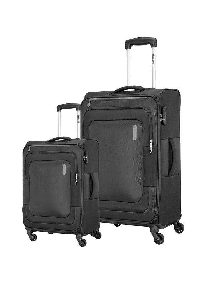 AMERICAN TOURISTER - 2-Piece Luggage Travel Trolley Bag Set Black - Image 1