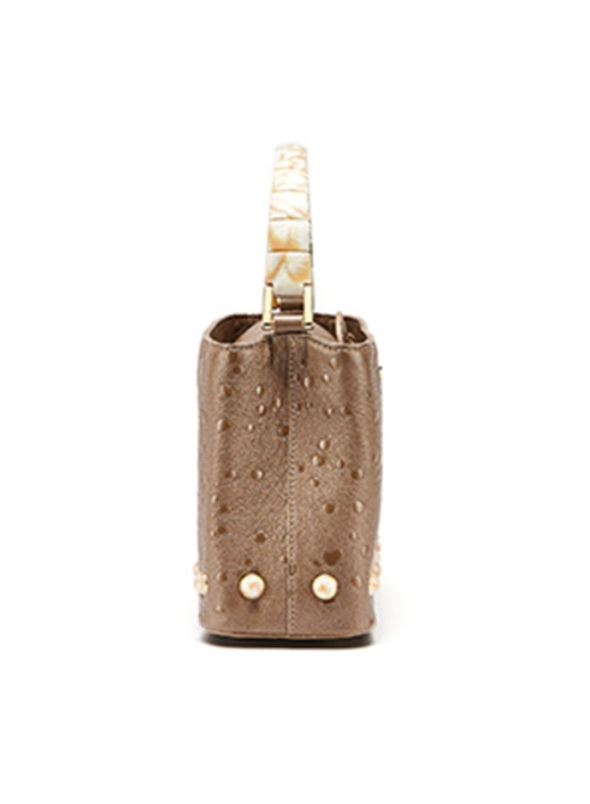 Grain De Beaute Pioggia Shoulder Bag Chocolate Brown  - Image 3
