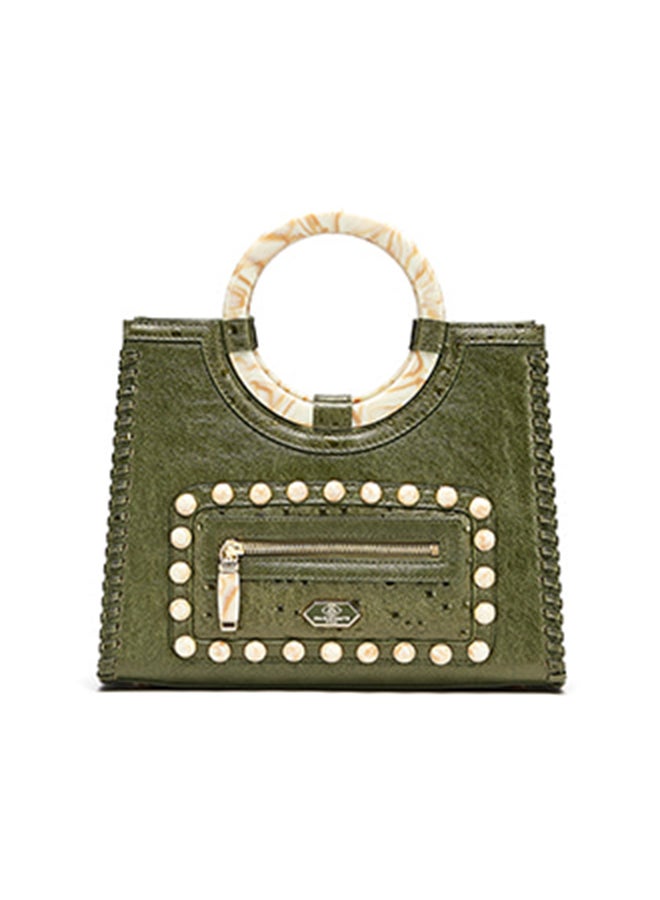 Grain De Beaute Catena Satchel Bag Khaki - Image 1
